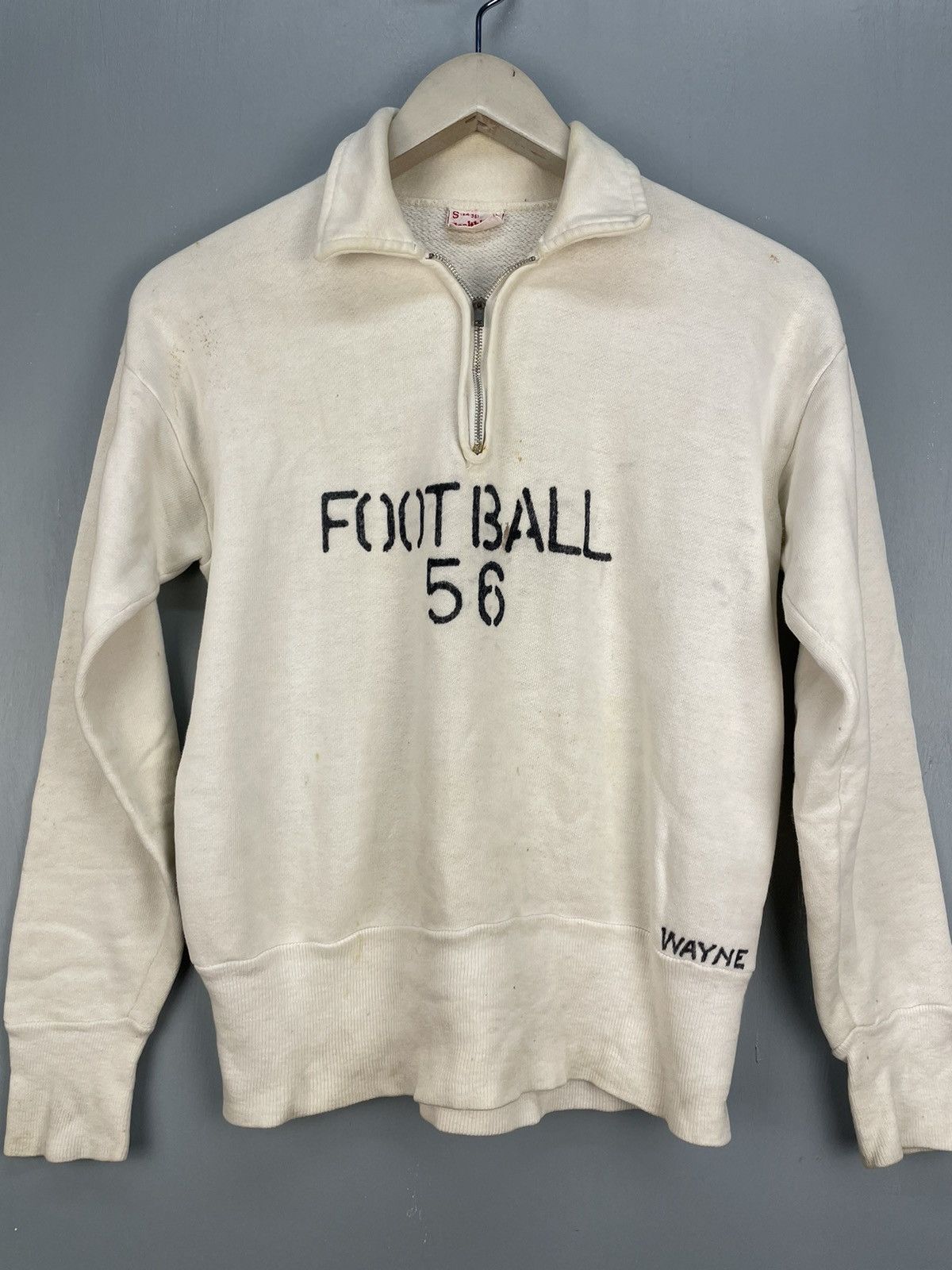 Vintage Vintage 50s Healthknit Football 56 half zip sweatshirt Size US S / EU 44-46 / 1 - 3 Thumbnail