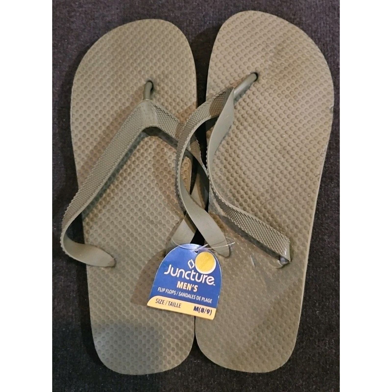 Other Juncture Men's Size Medium 8/9 Forest Green Flip Flips Size US 8 / EU 41 - 2 Thumbnail
