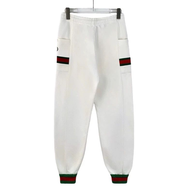 Gucci Gucci SizeXS White logo embroidered cotton drawstring leg c Size US 27 - 2 Thumbnail