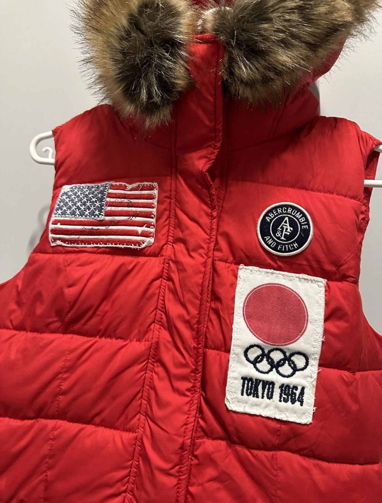 Abercrombie & Fitch CRAZY JAPAN DOWN VEST ABERCROMIE & FITCH CHIEF KEEF USA FLAG Size S / US 4 / IT 40 - 5 Thumbnail