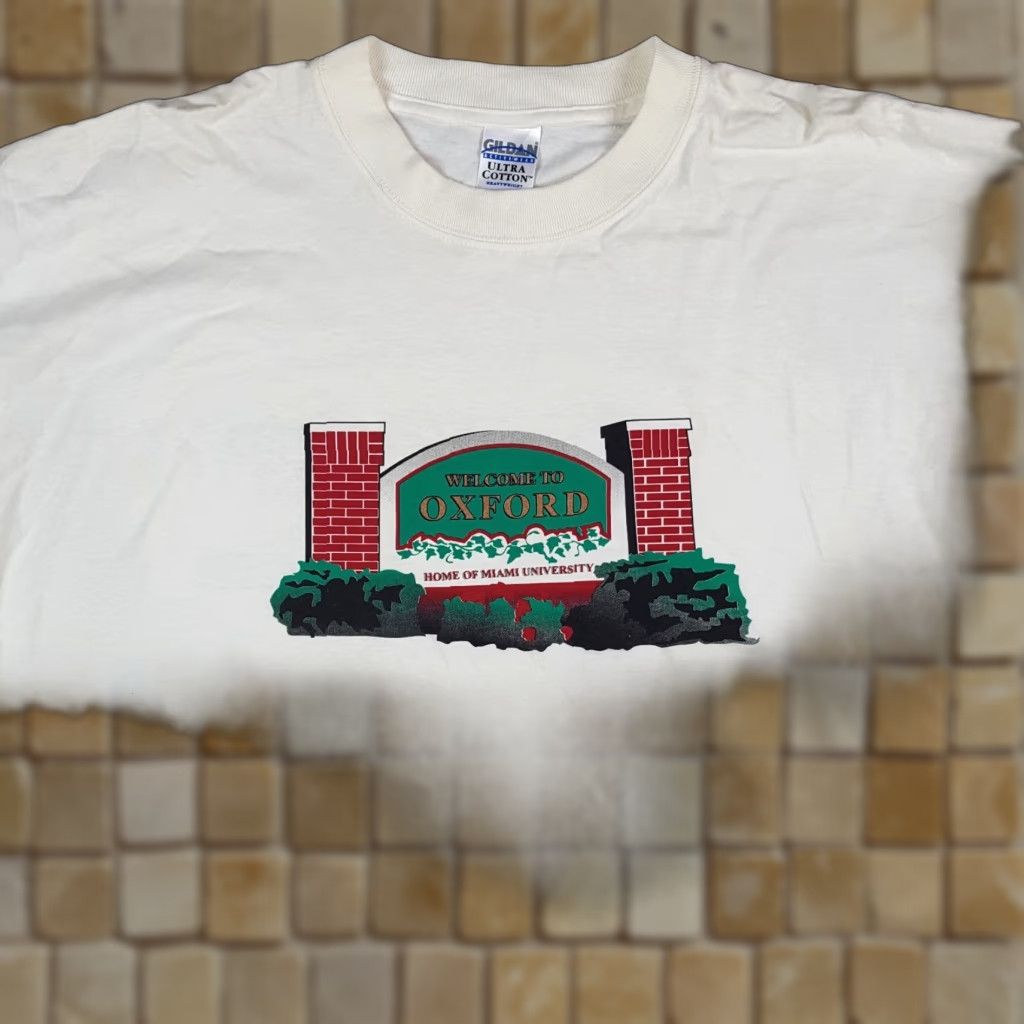 Vintage VINTAGE Miami University College Men's 2XL T Shirt Shirt Crew Neck Cotton White 90s College Nature Art Logo Embroidered Gear For Sports T-Shirt Mens Size US XXL / EU 58 / 5 - 1 Thumbnail