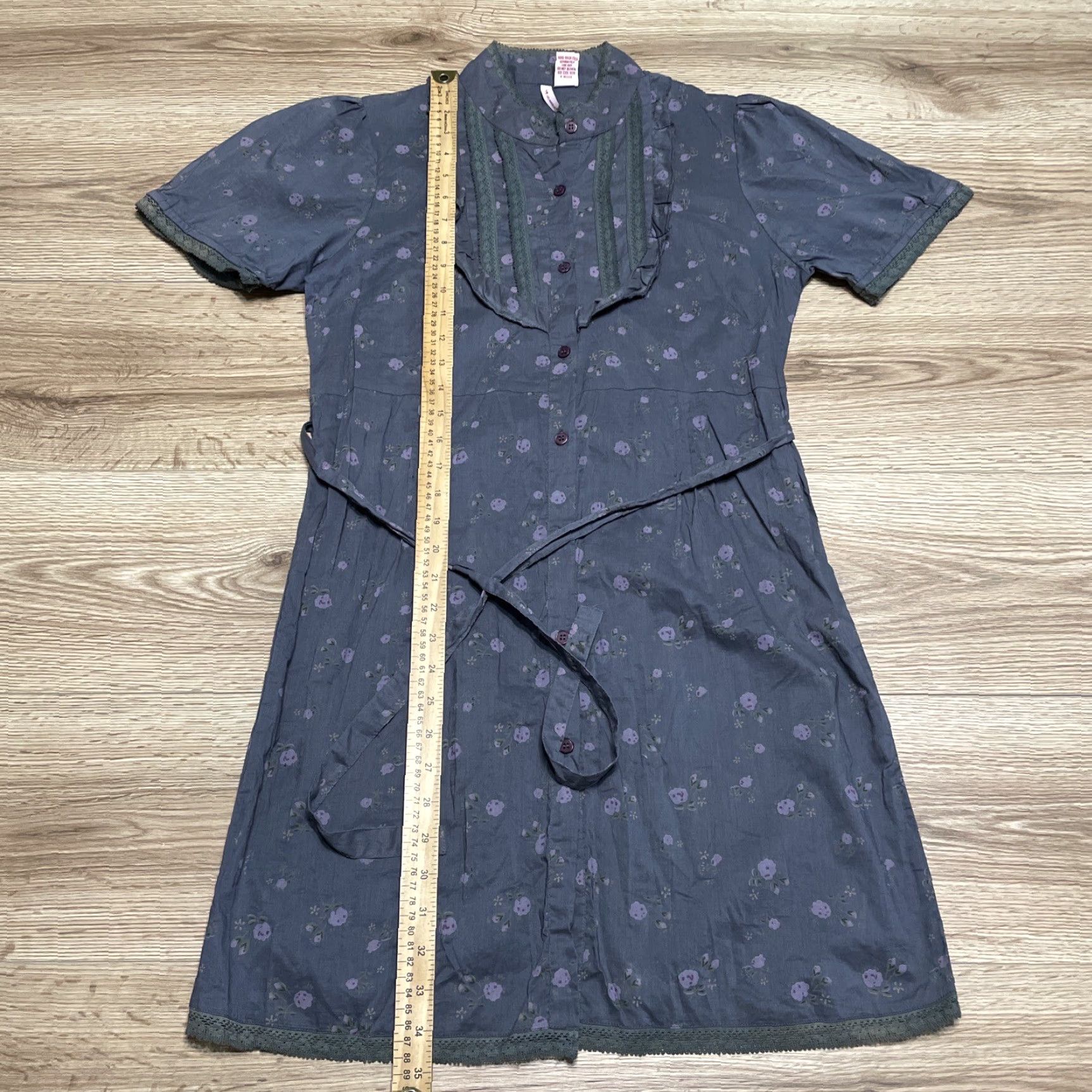 Vintage Fire Los Angeles Juniors Short Sleeve Plaid Shirtdress Casual Coastal Purple Gray M Size M / US 6-8 / IT 42-44 - 3 Thumbnail