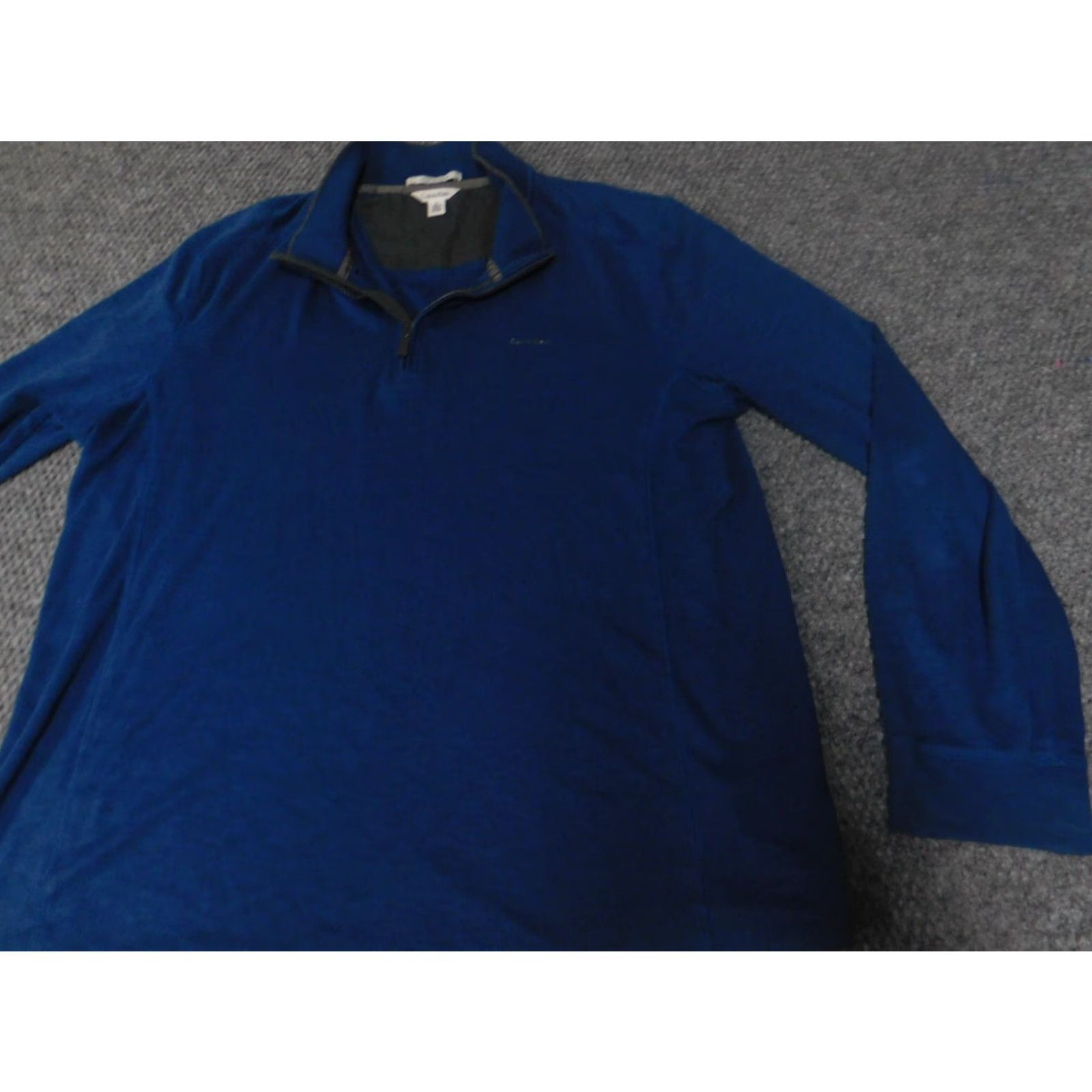 Calvin Klein Calvin Klein Mens Sweater 1/4 Zip Pullover Blue Knit V-Neck Mock Neck Regular Size M Long Sleeve Buttoned Casual Knitwear Pullover Winter Fall Size US M / EU 48-50 / 2 - 3 Thumbnail