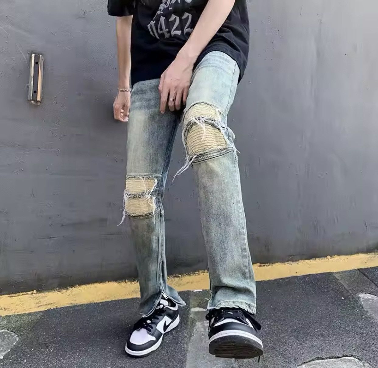 Vintage Stretch Slim Ripped Jeans Pants Size US 31 - 3 Thumbnail