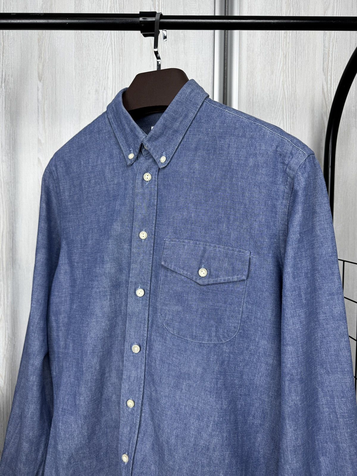 Livid LIVID JEANS – RAGNAR JAPAN Blue SELVAGE BUTTON UP Shirt Size US M / EU 48-50 / 2 - 5 Thumbnail