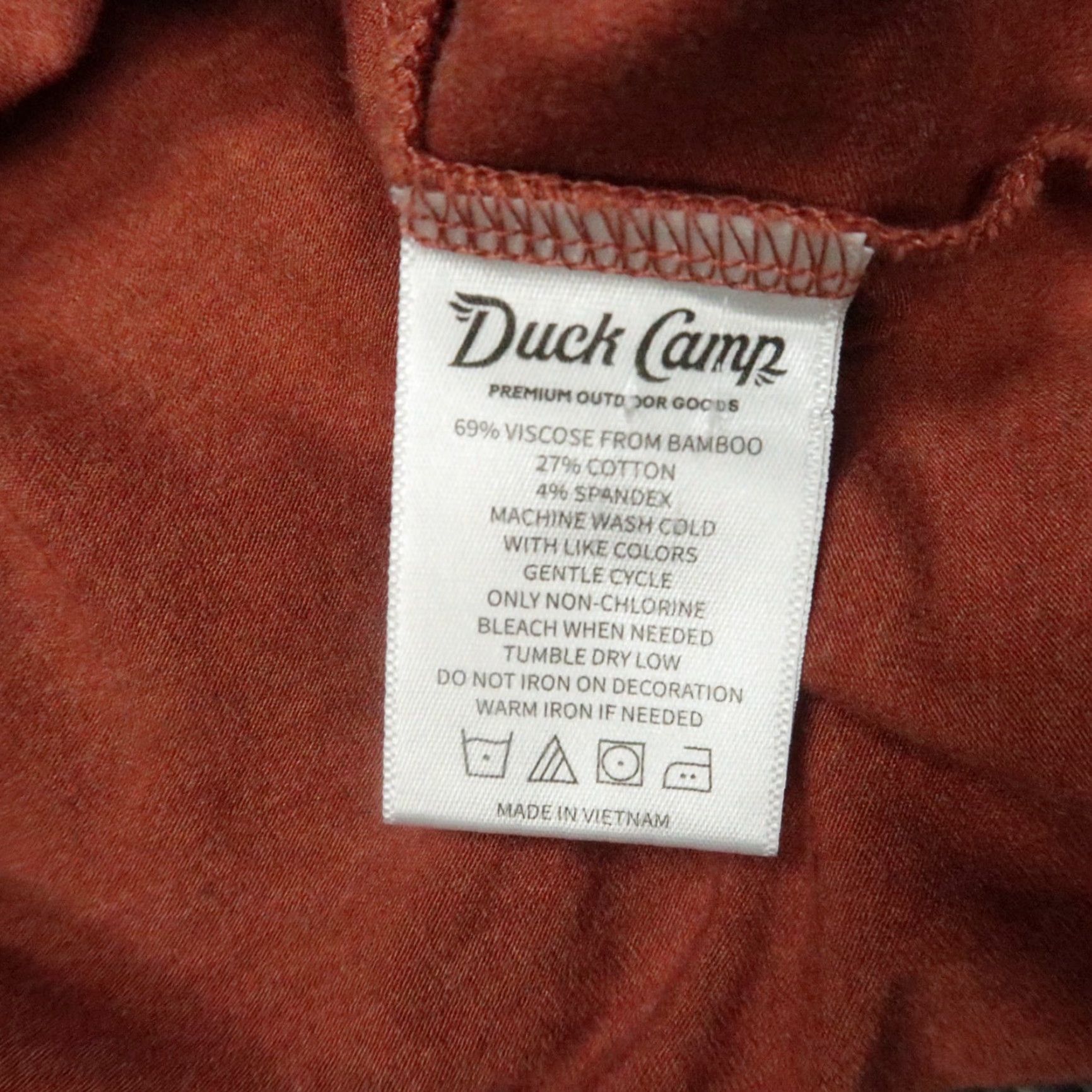 Vintage Duck Camp Hoodie Mens 3XL Orange Pullover Lightweight Performance Bamboo Size US XXL / EU 58 / 5 - 4 Thumbnail