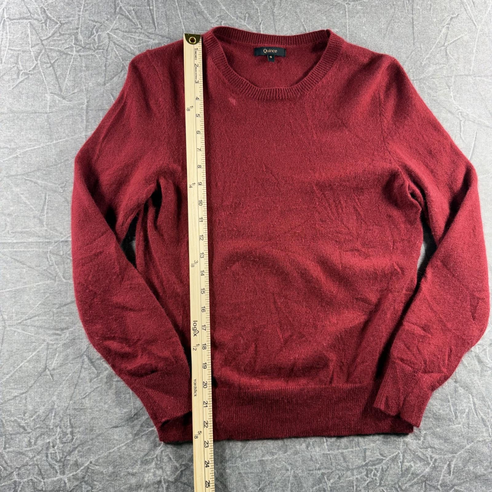 Quince Quince Sweater Women's S Red 100% Cashmere Pullover Size S / US 4 / IT 40 - 3 Thumbnail