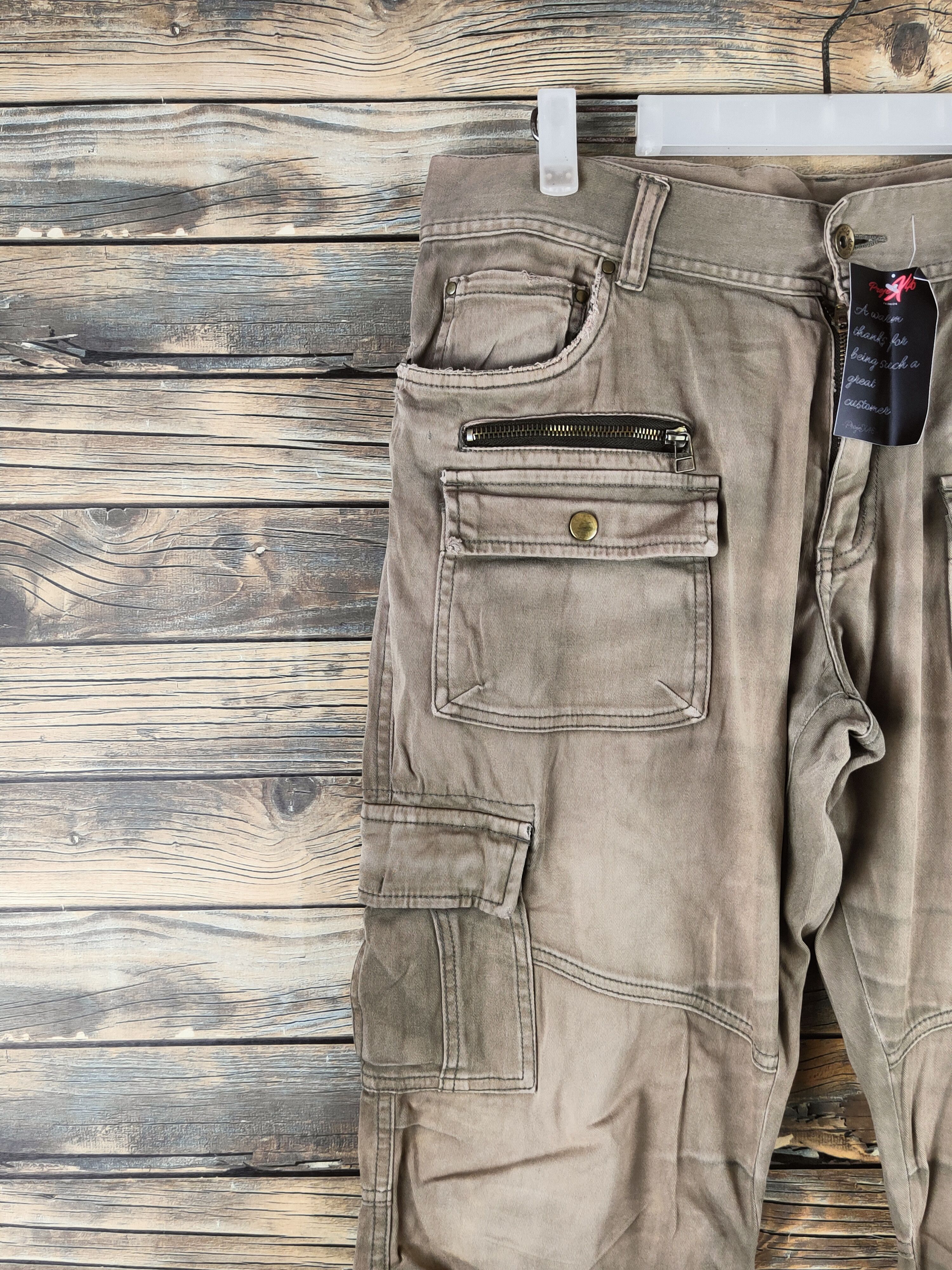 semanticdesign DL Semanticdesign Beige Multipocket Cargo Pants #46-124 Size US 32 / EU 48 - 3 Thumbnail