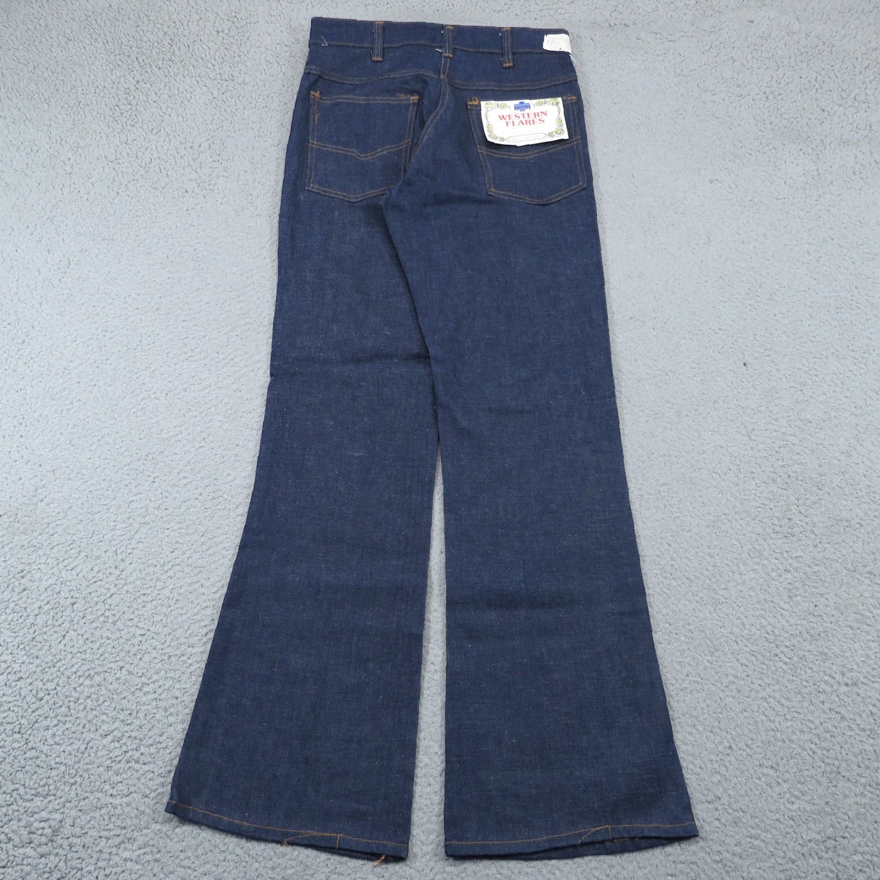 Cherokee VINTAGE Jeans Mens 29x33 Flared 70s Bell Bottom USA Made Indigo Talon Sanforized Size US 29 - 2 Thumbnail