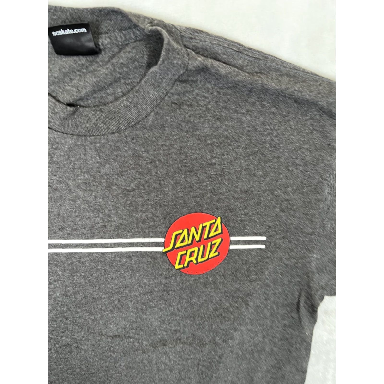 Vintage VINTAGE Santa Cruz T-Shirt Shirt Men M Gray 90s Beach Logo OG Double-Sided Size US M / EU 48-50 / 2 - 2 Thumbnail