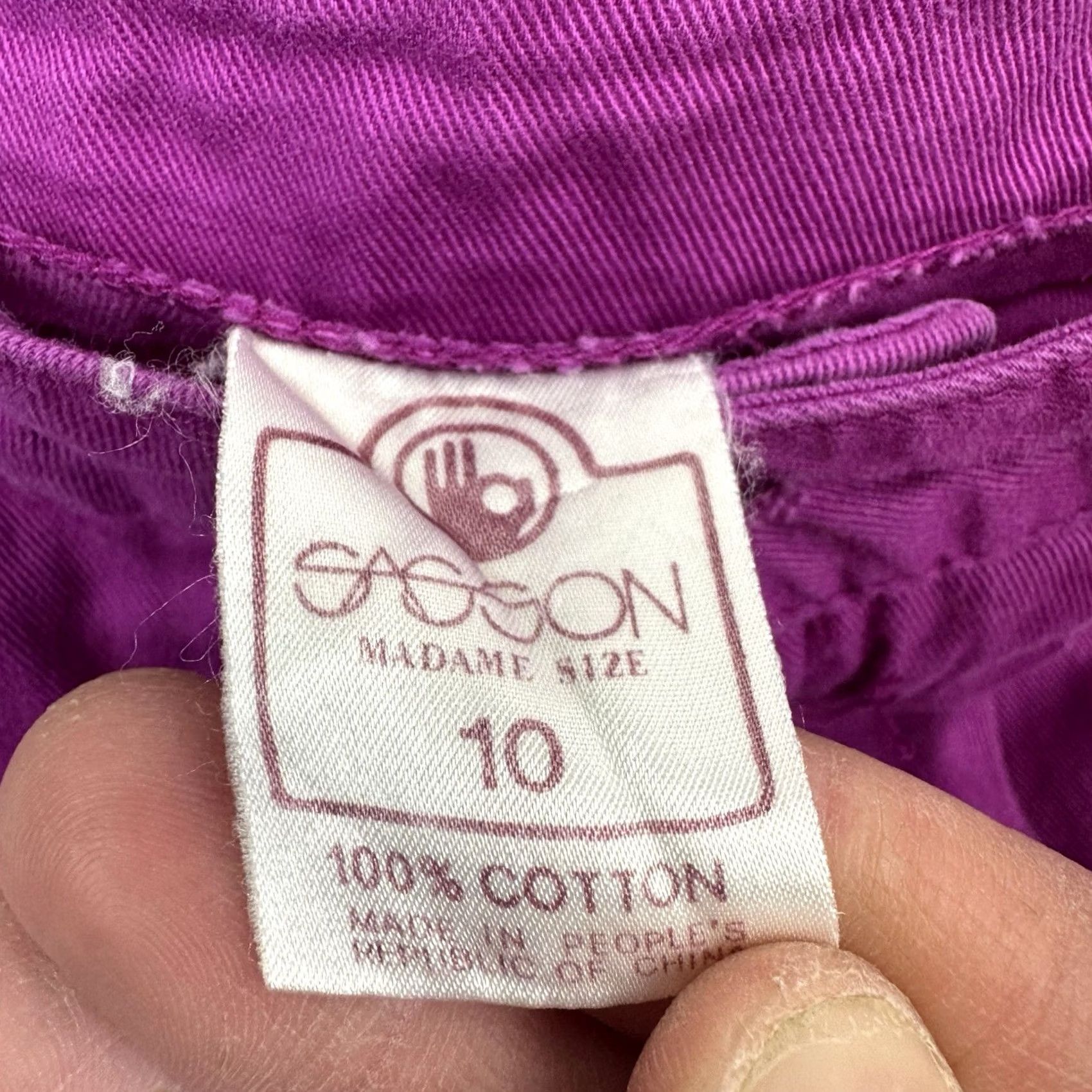 Vintage VINTAGE Sasson Pants Womens 10 High Waisted Mom Jeans 80s USA Pink Casual Hipster Size 32" / US 10 / IT 46 - 5 Thumbnail