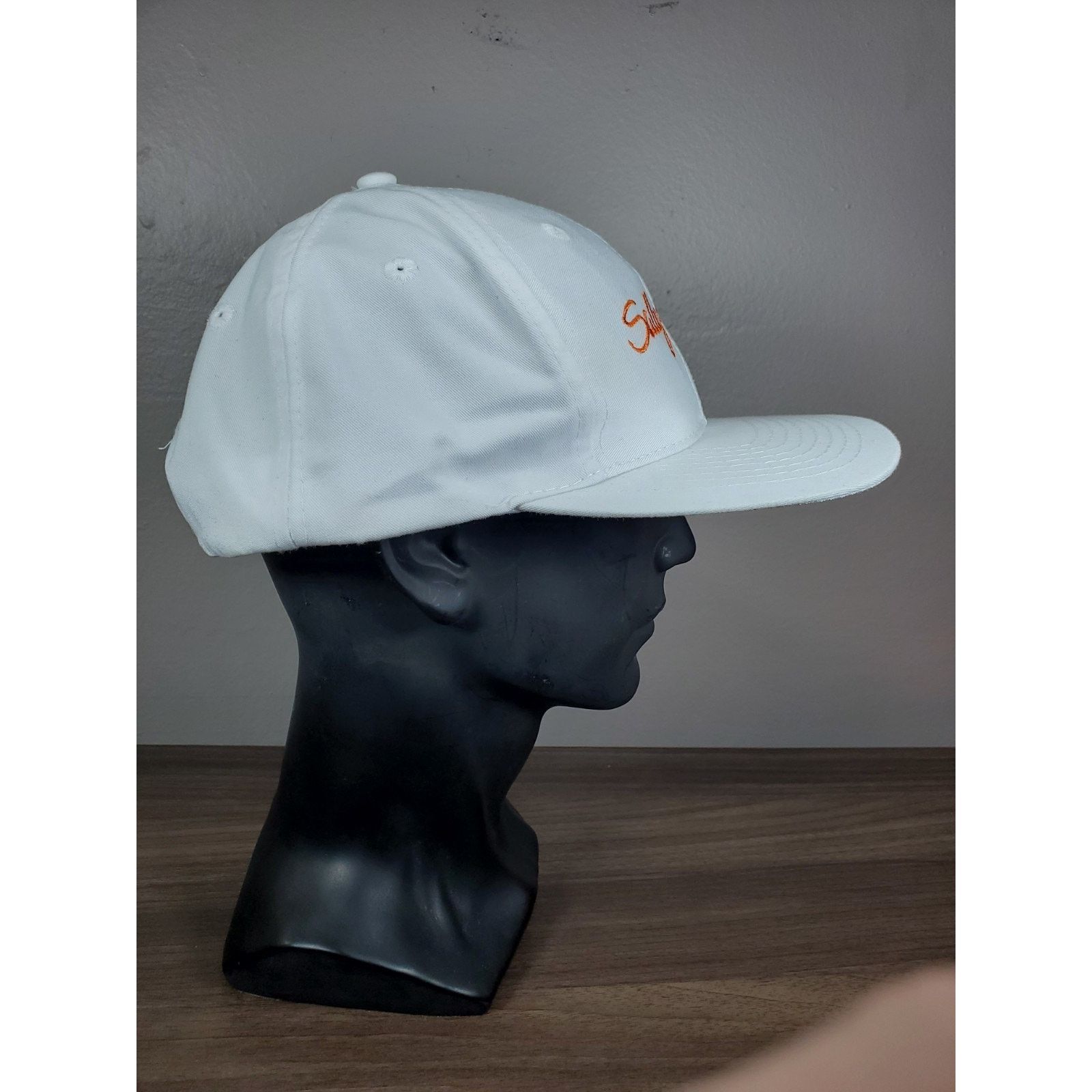 Vintage Sally Hansen Hat White & Orange Embroidered Cap Makeup Brand Size ONE SIZE - 5 Thumbnail