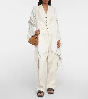 Brunello Cucinelli o1y0725 Size : OS / Cloak in White Size ONE SIZE - 5 Thumbnail