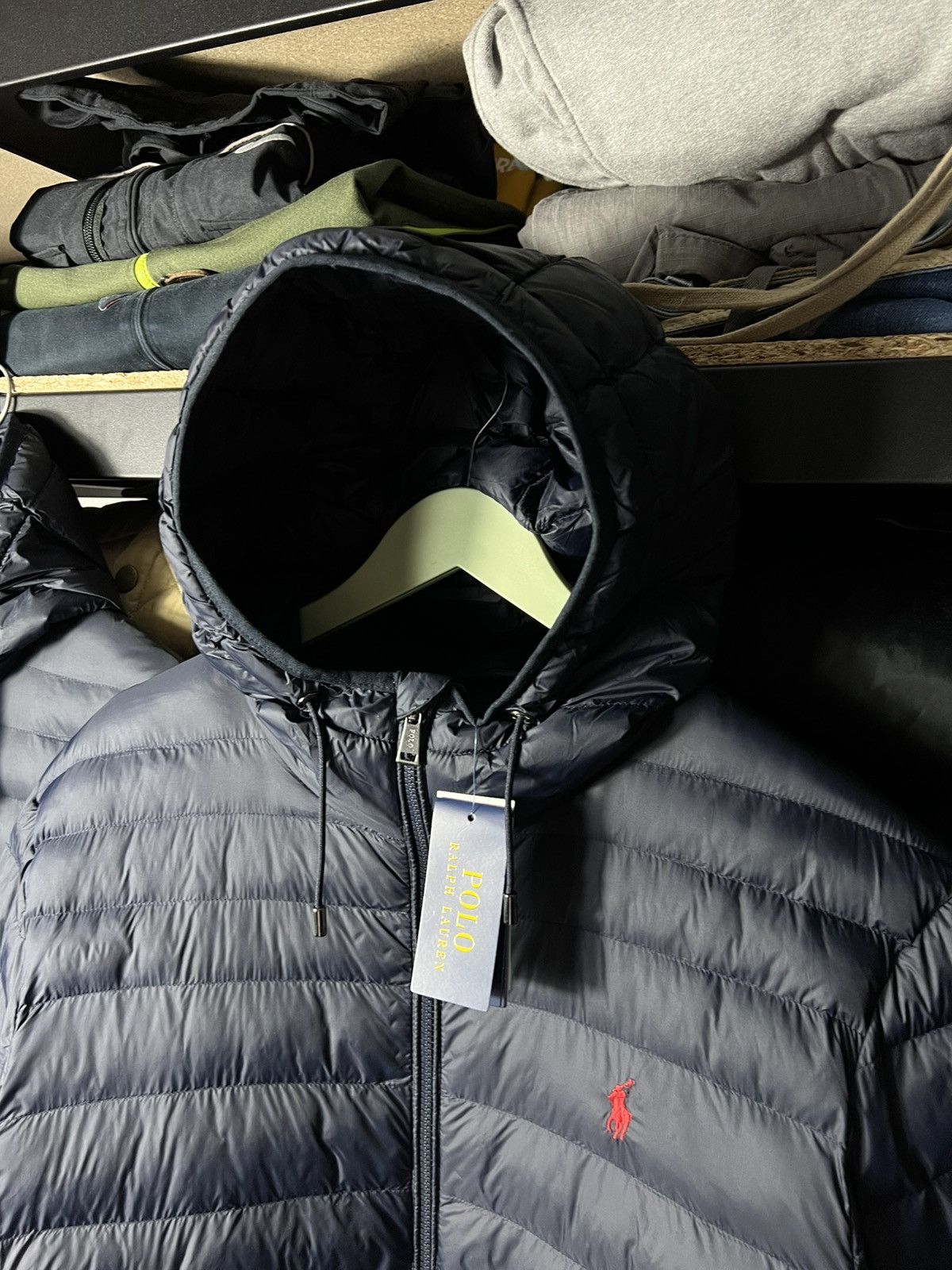 Polo Ralph Lauren Polo Ralph Lauren Navy Water Repellent Hooded Puffer Jacket Size US L / EU 52-54 / 3 - 6 Thumbnail