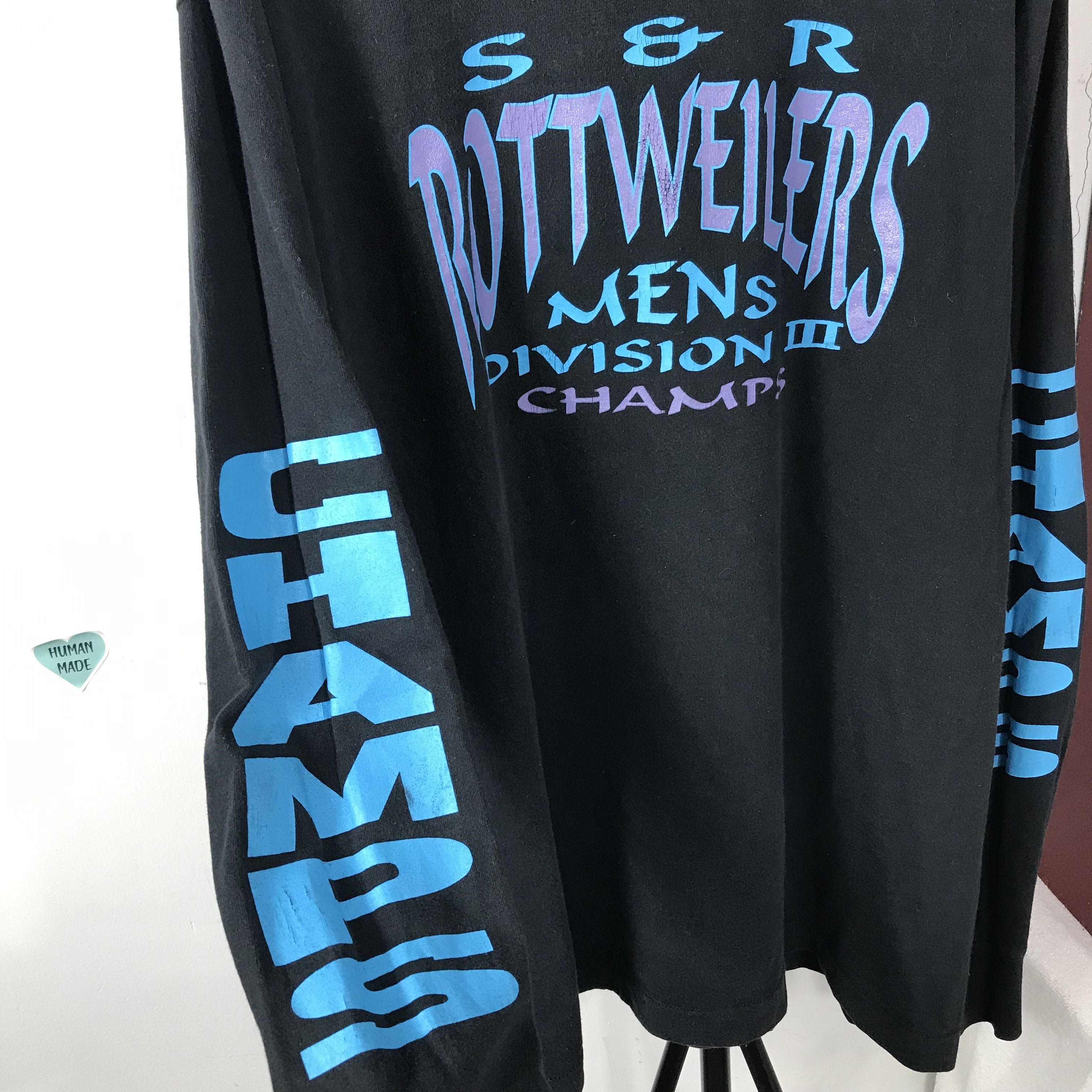 Fruit Of The Loom 90S Rottweiler CHAMPION Dog Fear Is For Others T Shirt Black Size US XL / EU 56 / 4 - 8 Thumbnail