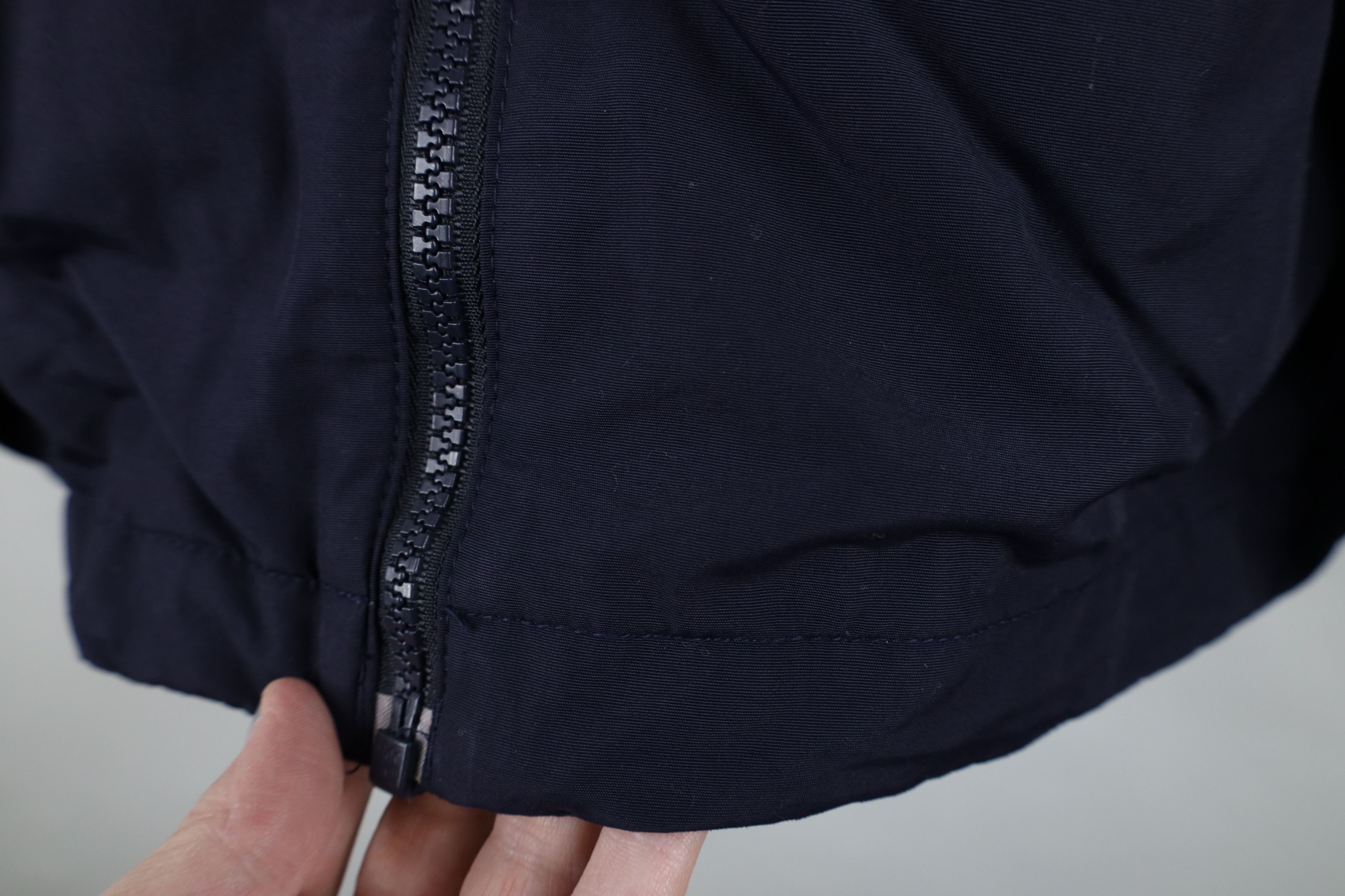 Lands' End × Vintage Vintage 90s Lands End Full Zip Hooded Rain Jacket Navy Blue Size US XL / EU 56 / 4 - 4 Thumbnail
