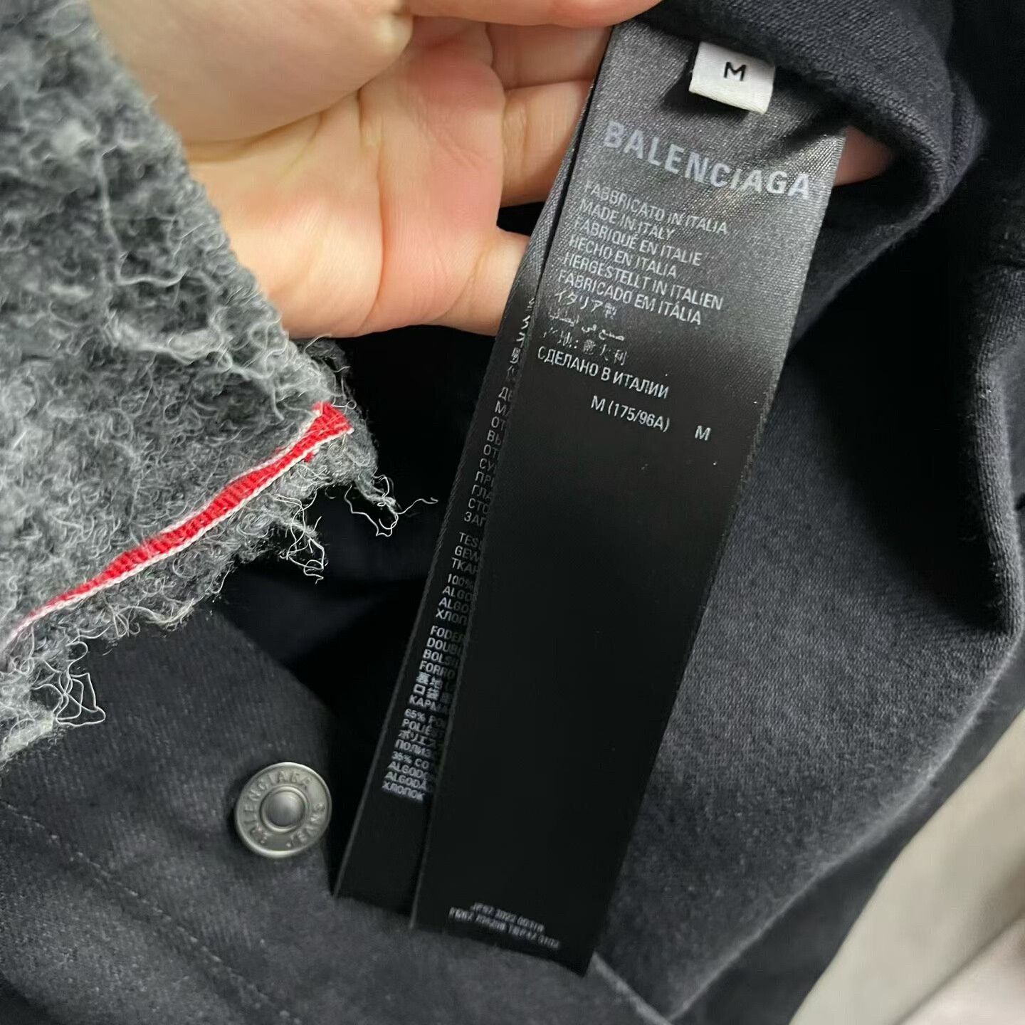 Balenciaga balenciaga black denim jacket with single buttons Size US M / EU 48-50 / 2 - 5 Thumbnail