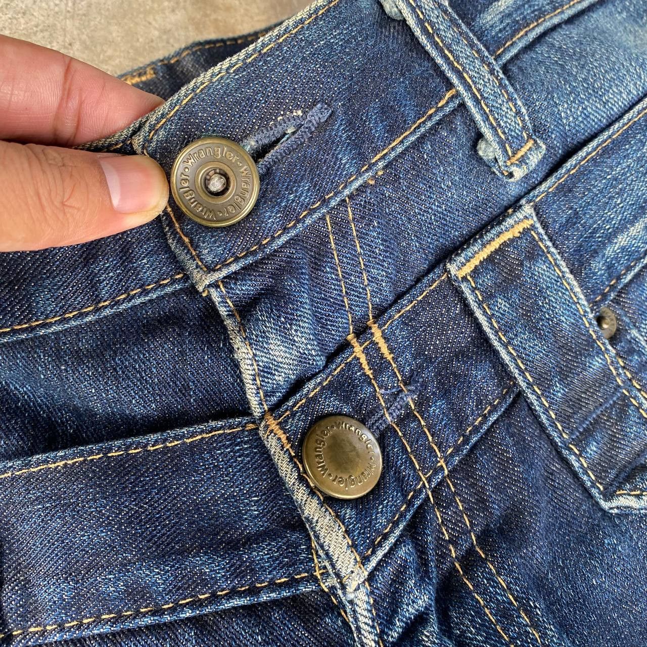 Vintage RARE WRANGLER DOUBLE WAIST RUSTY THUNDERSTORM GHOST CLAWMARK Size US 30 / EU 46 - 3 Thumbnail