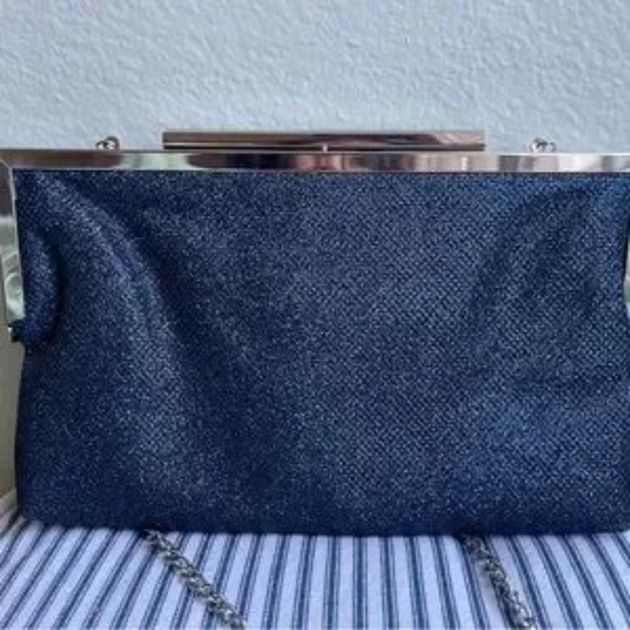 Nine West Glittered navy blue purse/clutch Size ONE SIZE - 2 Thumbnail