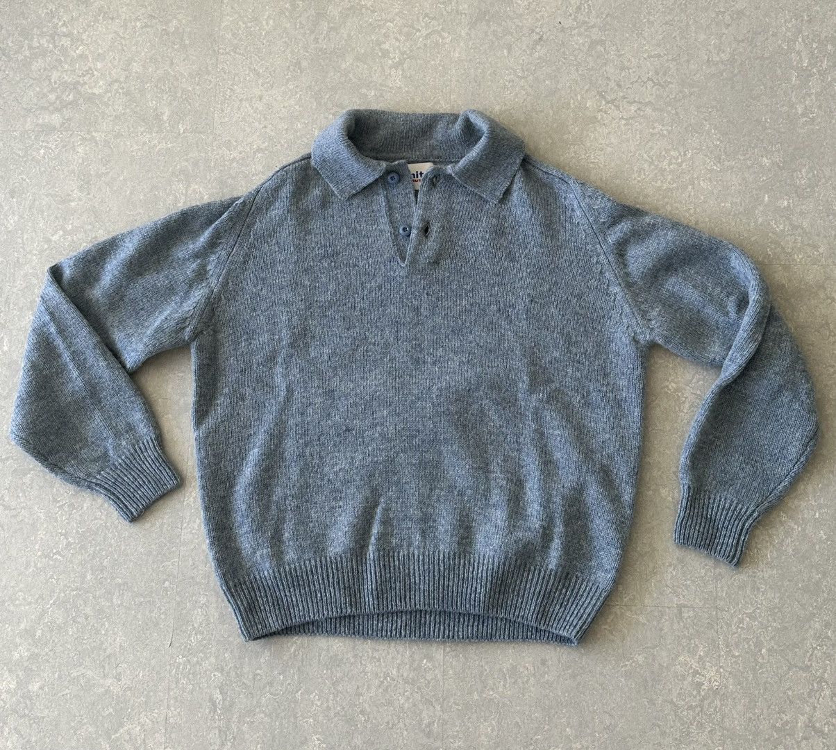 BRUT Archive BRUT Archive Shetland Wool Polo — Norse Blue Size US S / EU 44-46 / 1 - 1 Thumbnail