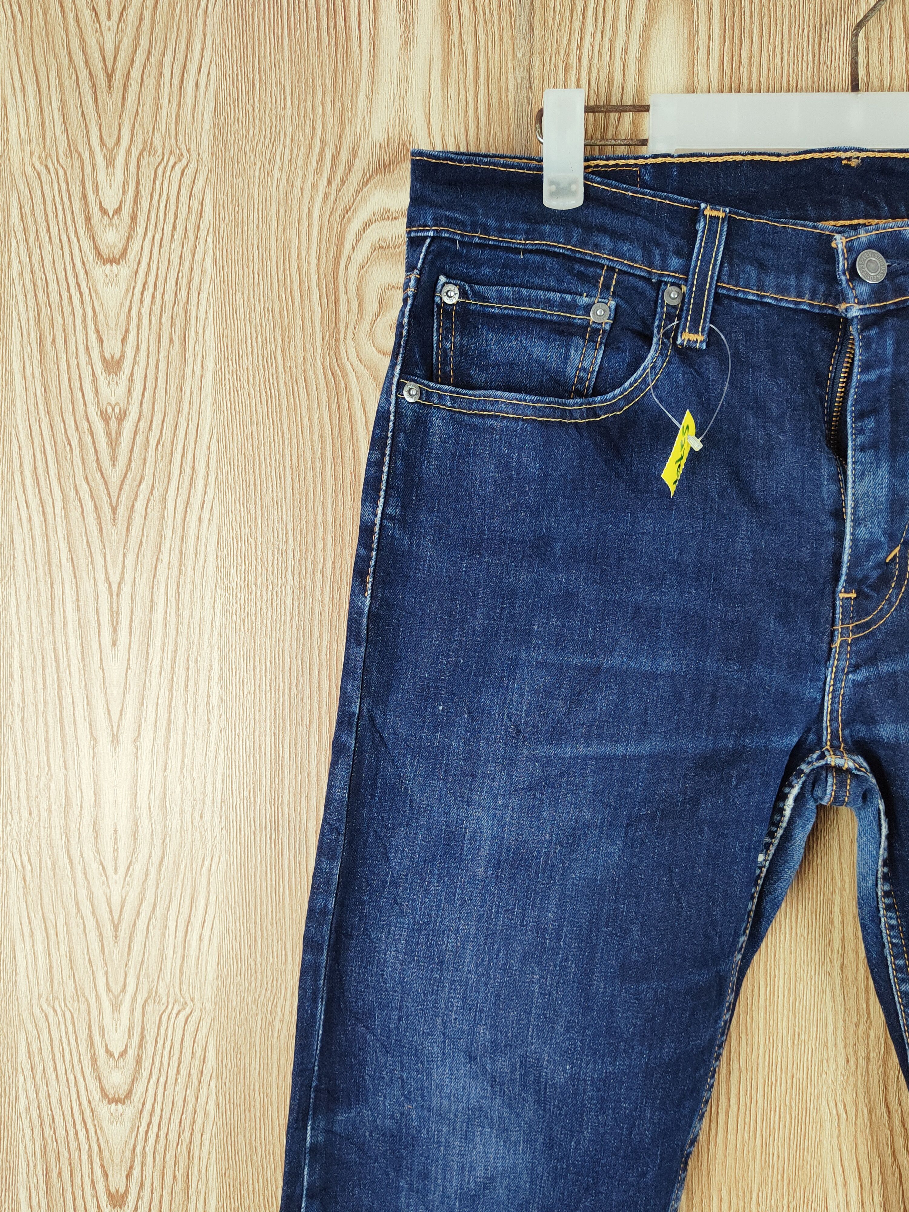 Levi's Levi's Dark Blue Distressed Ripped Jeans #S2707 Size US 33 - 3 Thumbnail