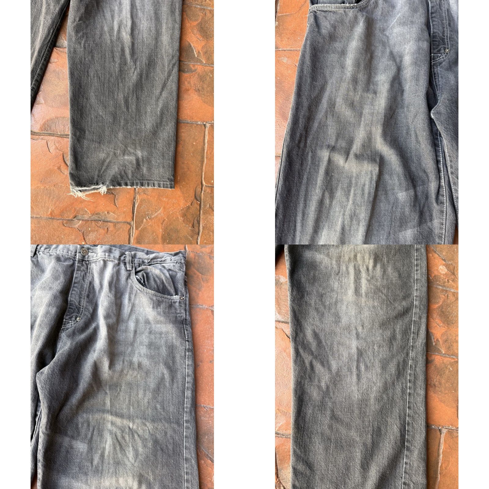 Vintage VINTAGE G-UNIT Baggy Jeans Mens 42x34 Wide Leg 90s Hip Hop Grunge Embroidered Logo Denim Distressed Stains Size US 42 / EU 58 - 8 Thumbnail