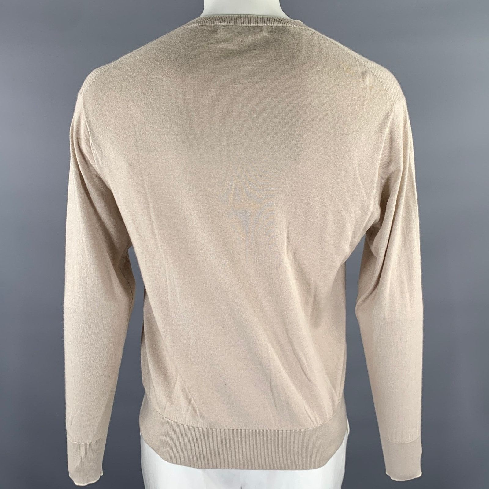 Other THE MONACO CASHMERE XL Beige Cashmere Silk V-Neck Pullover Size US XL / EU 56 / 4 - 3 Thumbnail