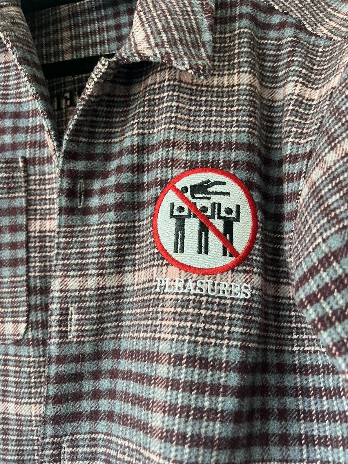 Pleasures ‘NO CROWDSURFING’ Plaid Flannel from Pleasures Size US S / EU 44-46 / 1 - 5 Thumbnail