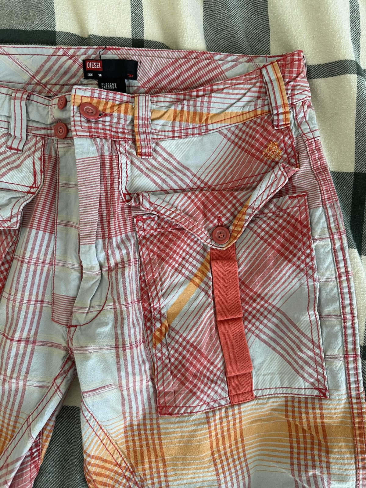 Diesel × Vintage Diesel Plaid Pants Size US 30 / EU 46 - 4 Thumbnail