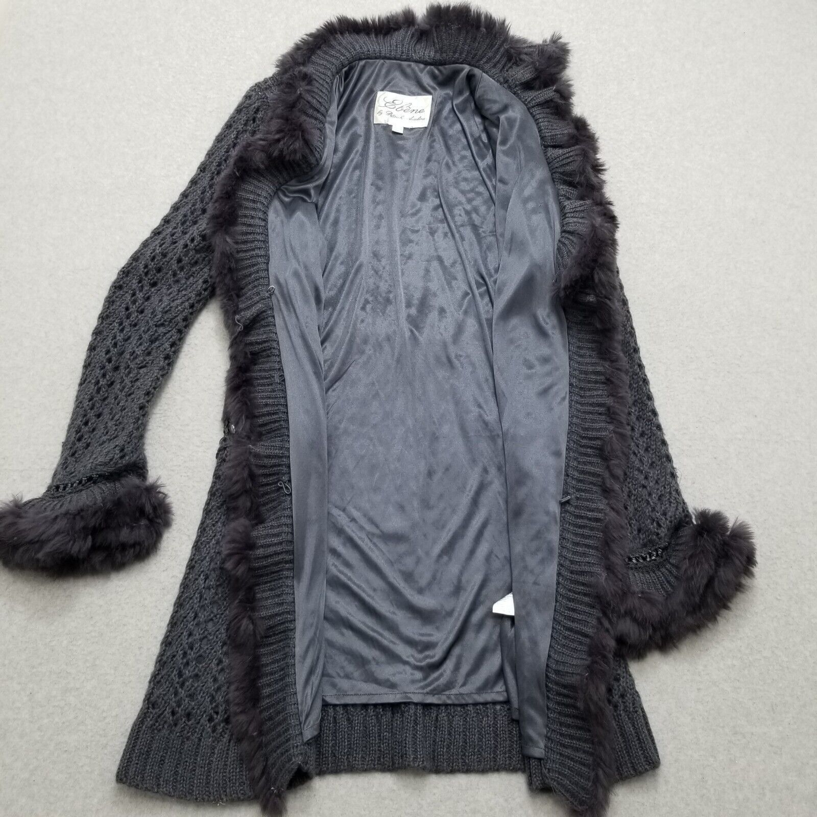 Other Ebene By Patrick Assuline Cardigan Womens 2 Gray Rabbit Fur Size XS / US 0-2 / IT 36-38 - 2 Thumbnail