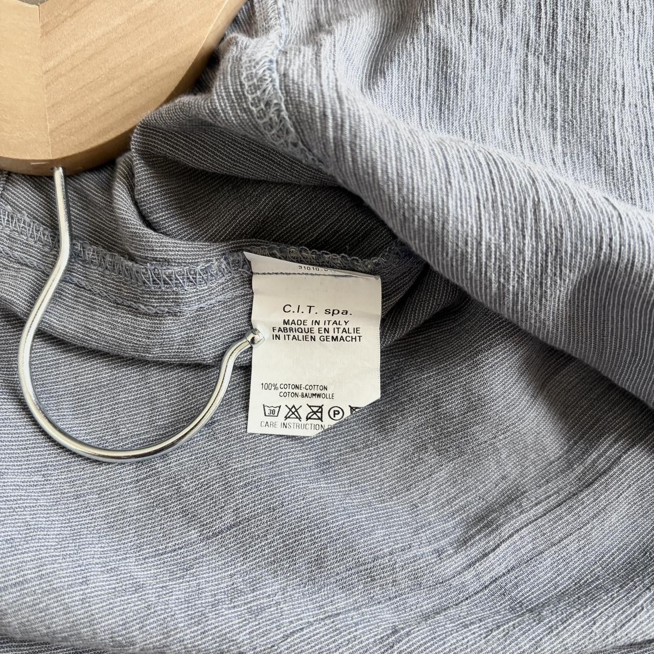 Giorgio Armani Giorgio Armani Feather Grey SS Cotton Crepe Shirt 15.5 39 Size US M / EU 48-50 / 2 - 5 Thumbnail