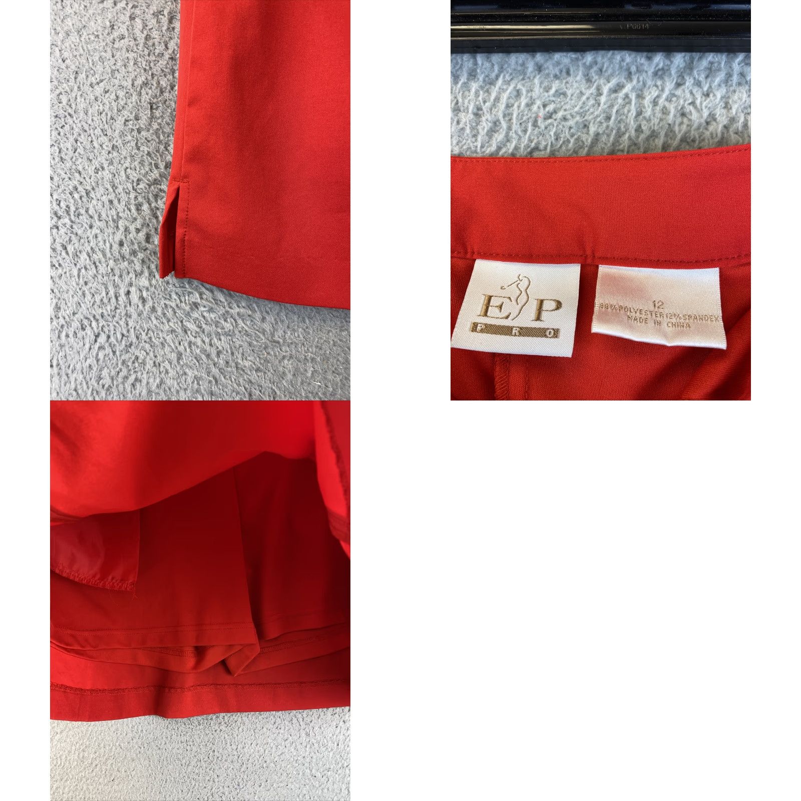 Vintage EP PRO Women's Golf Skort 12 Red Plaid Tennis Activewear Pockets Stretch Short Skirt Size 34" / US 12 / IT 48 - 8 Thumbnail