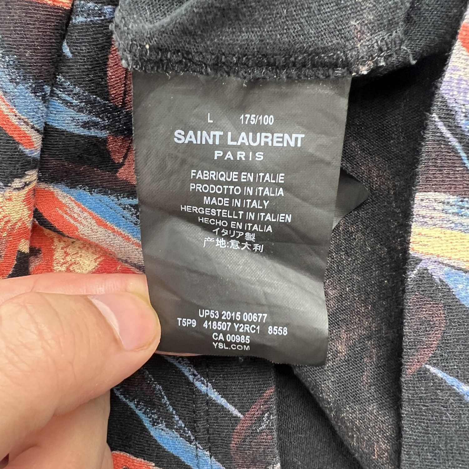 Saint Laurent Paris Saint Laurent SS16 Tiger And Eagle T-Shirt Size US L / EU 52-54 / 3 - 5 Thumbnail