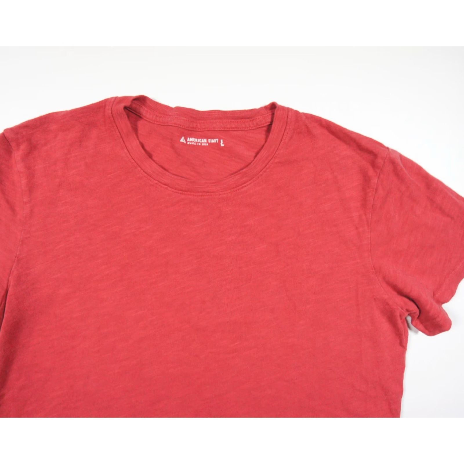 Vintage American Giant Shirt Womens Large Red Short Sleeve Crew Neck T-Shirt Cotton Casual Size L / US 10 / IT 46 - 2 Thumbnail