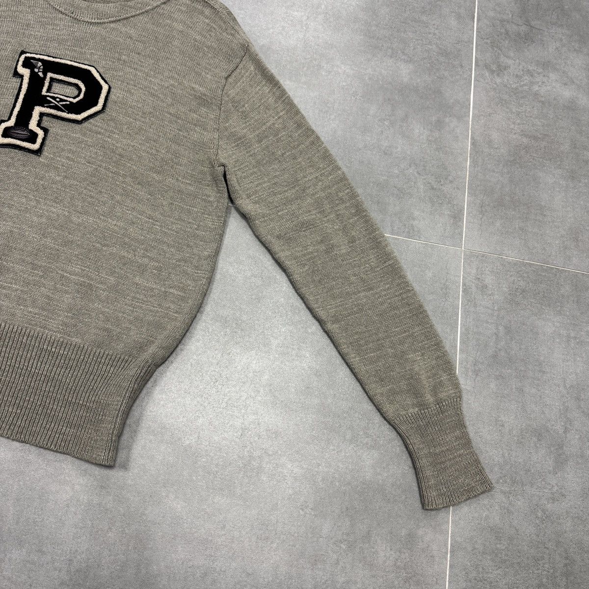 Polo Ralph Lauren Polo Ralph Lauren Varsity Leather Logo Sweater Men Size L Size US L / EU 52-54 / 3 - 6 Thumbnail