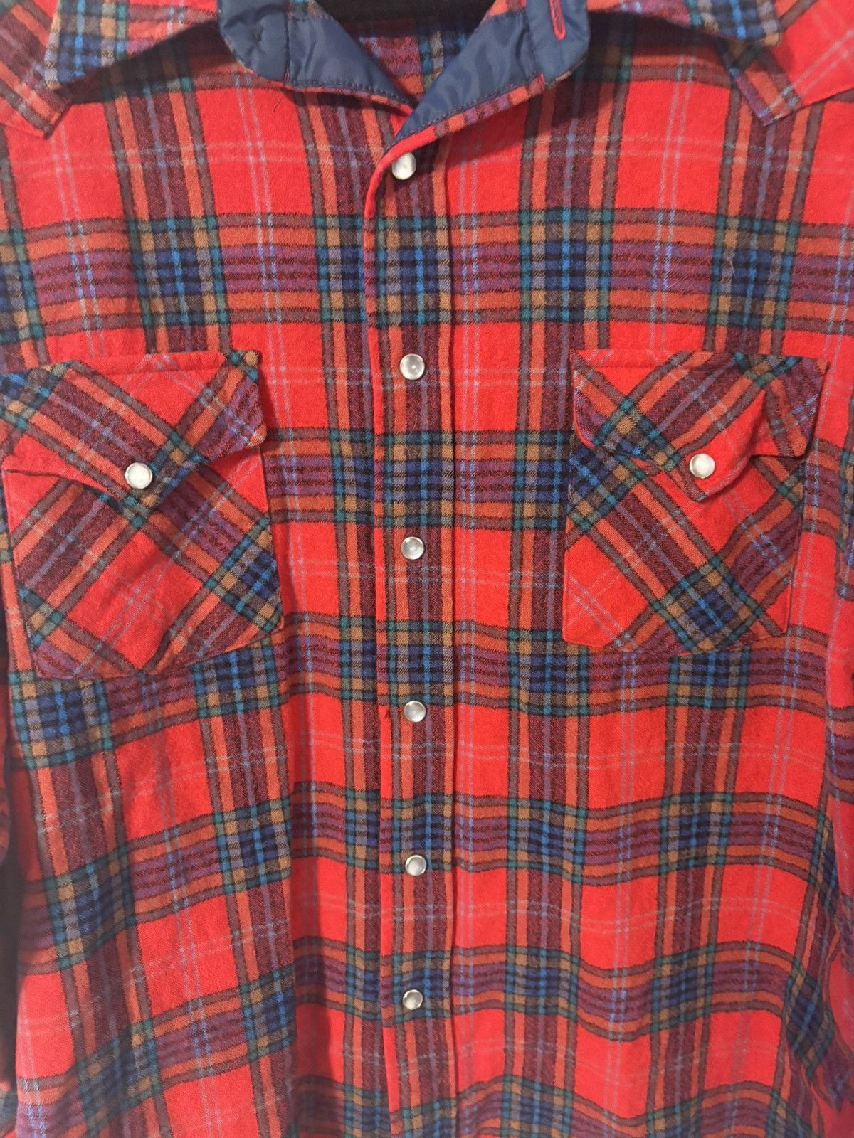 Pendleton × Vintage 1960s Pendleton pearl snap button-up 100% wool made in USA Size US XL / EU 56 / 4 - 3 Thumbnail