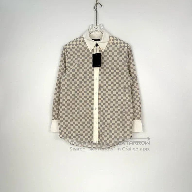 Louis Vuitton Louis Vuitton Beige checkerboard classic logo shirt Size XXS / US 00 / IT 34 - 3 Thumbnail