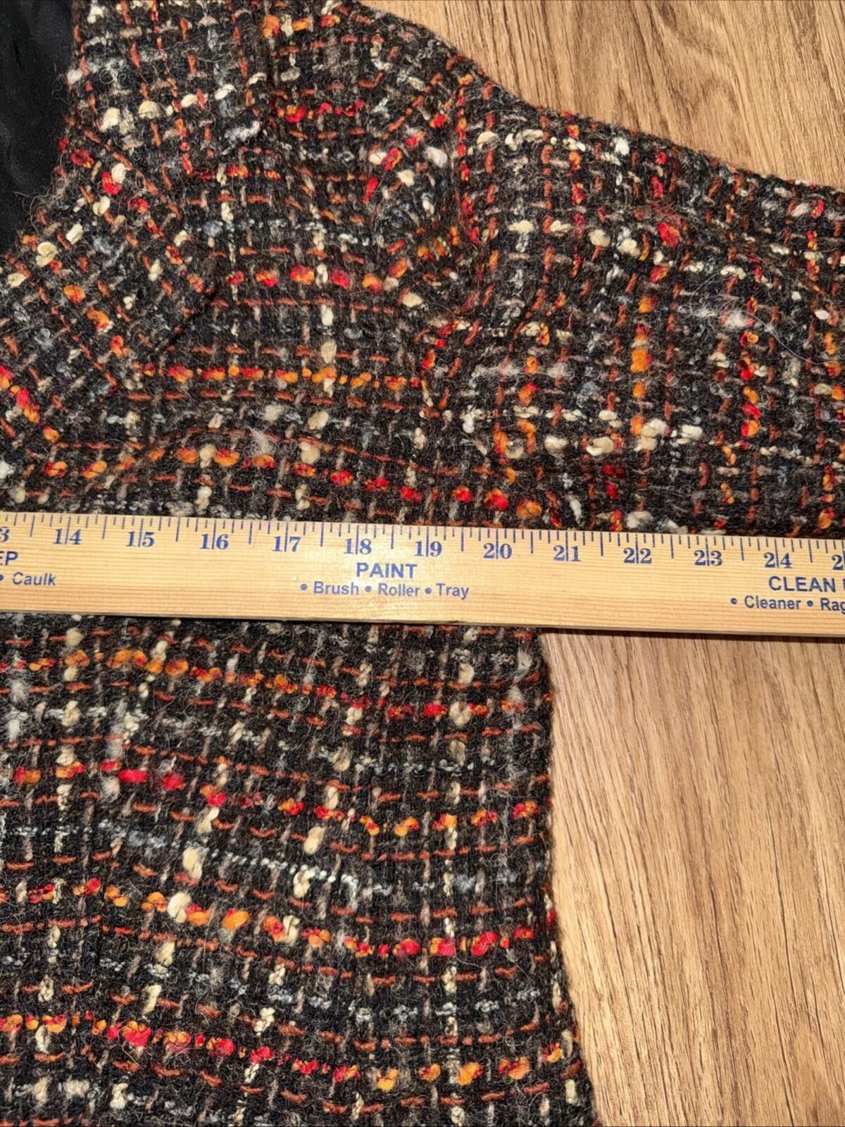 Other J. Jill Women Black Tweed Cotton Wool 3 Button Lined Jacket Size L / US 10 / IT 46 - 4 Thumbnail