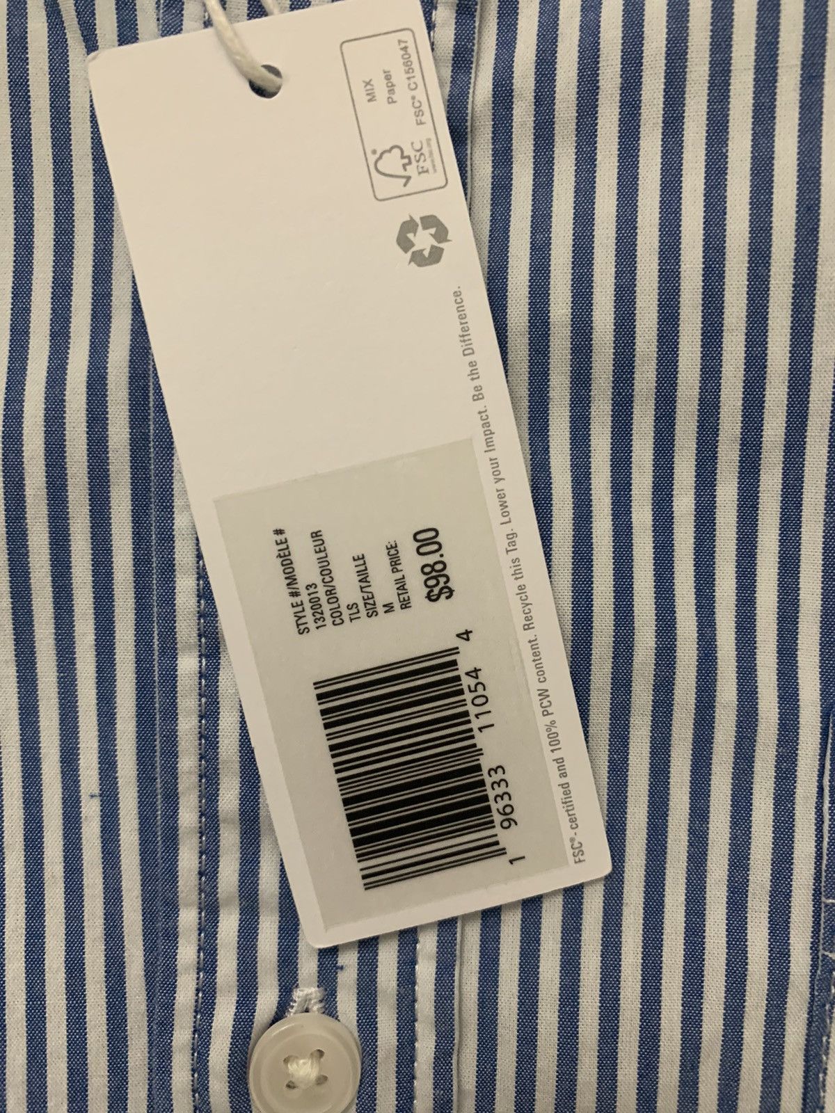 Outerknown Atlantic Poplin Short Sleeve Button Up Size US M / EU 48-50 / 2 - 2 Thumbnail