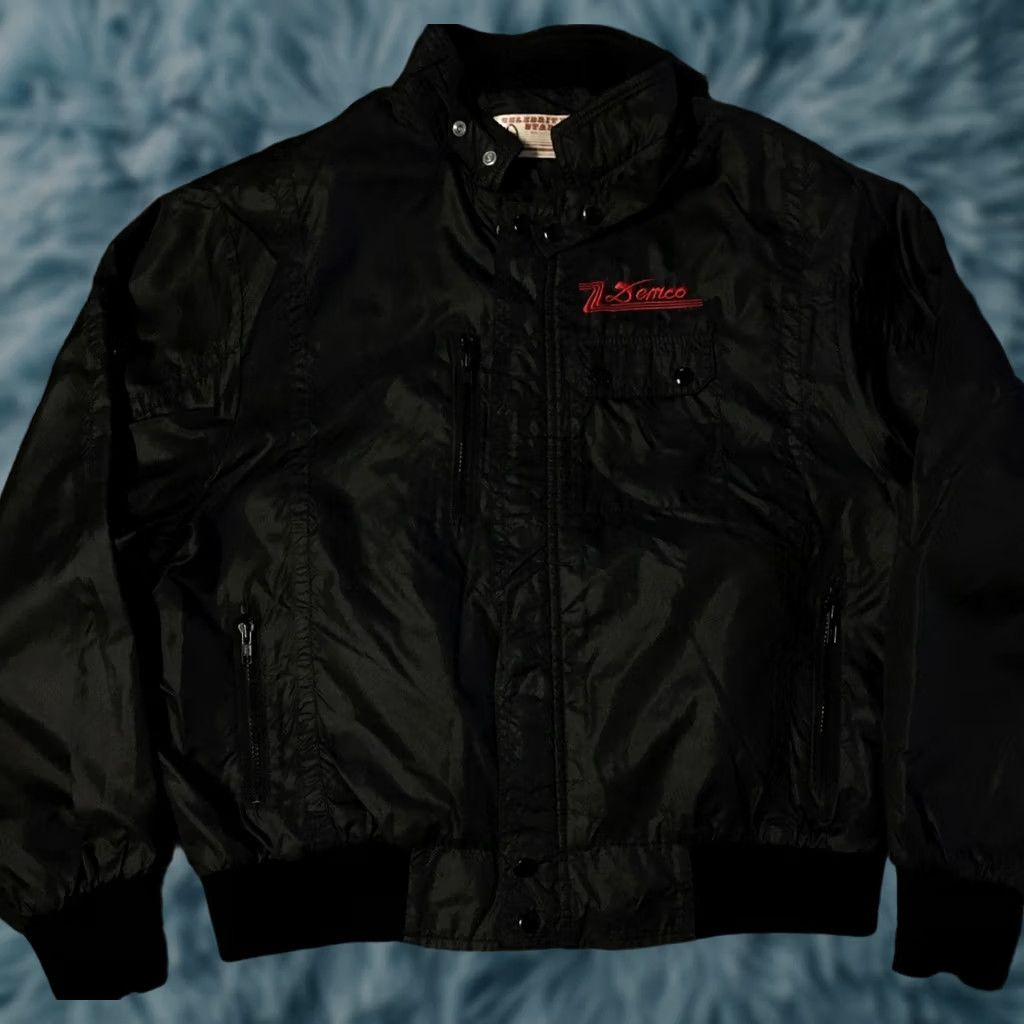 Vintage VINTAGE Demco Biker Jacket XL USA Trucker Grunge Motorcycle 90s 80s Punk Bomber Jacket Mens Black Size US XL / EU 56 / 4 - 1 Thumbnail