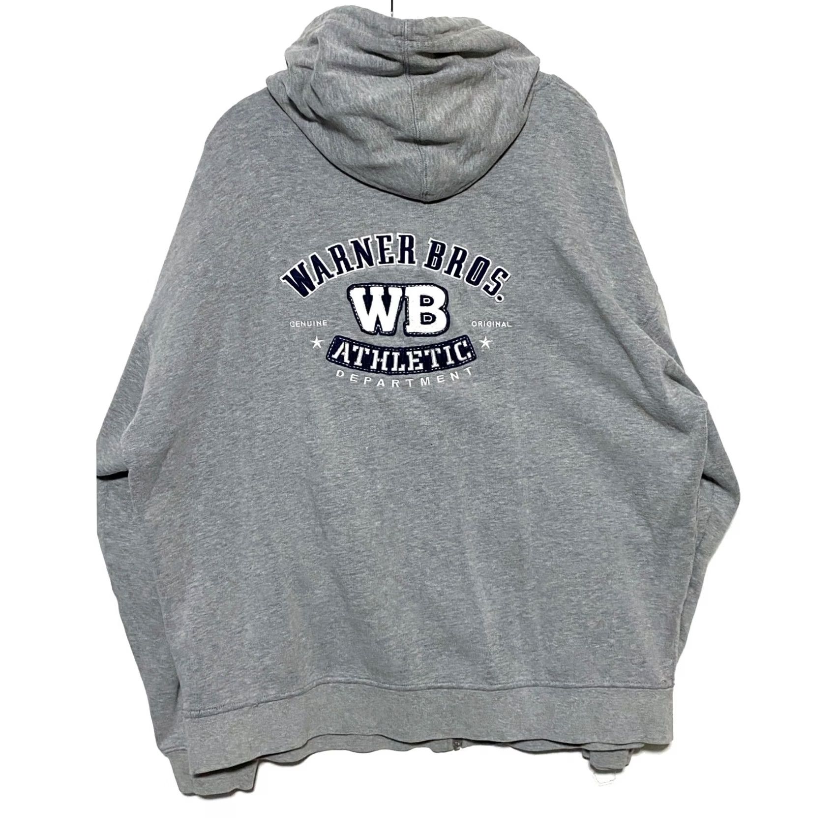 Vintage VINTAGE Warner Bros Athletic Department Sweatshirt Jacket Mens XL Cotton Blend Gray Military Jacket Regular Size Size US XL / EU 56 / 4 - 2 Thumbnail