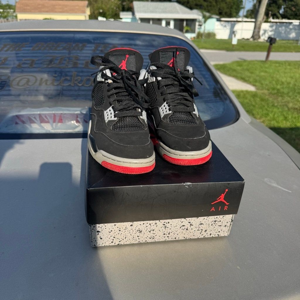 Jordan Brand Nike Air Jordan 4 Retro Bred 4s Size 9 Og all Size US 9 / EU 42 - 2 Thumbnail