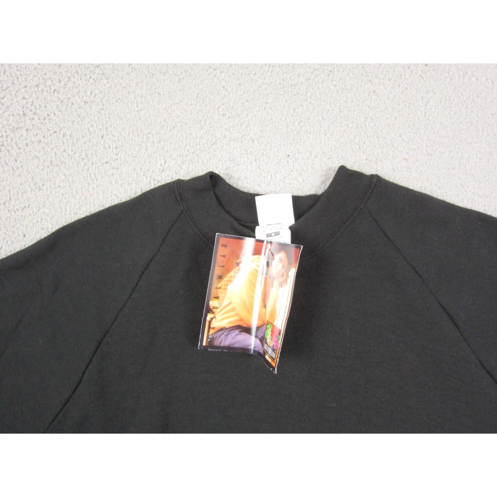 Fruit Of The Loom VINTAGE Fruit of the Loom Sweatshirt Womens XL Black Pullover Regular Logo 90s Gift? Size XL / US 12-14 / IT 48-50 - 2 Thumbnail