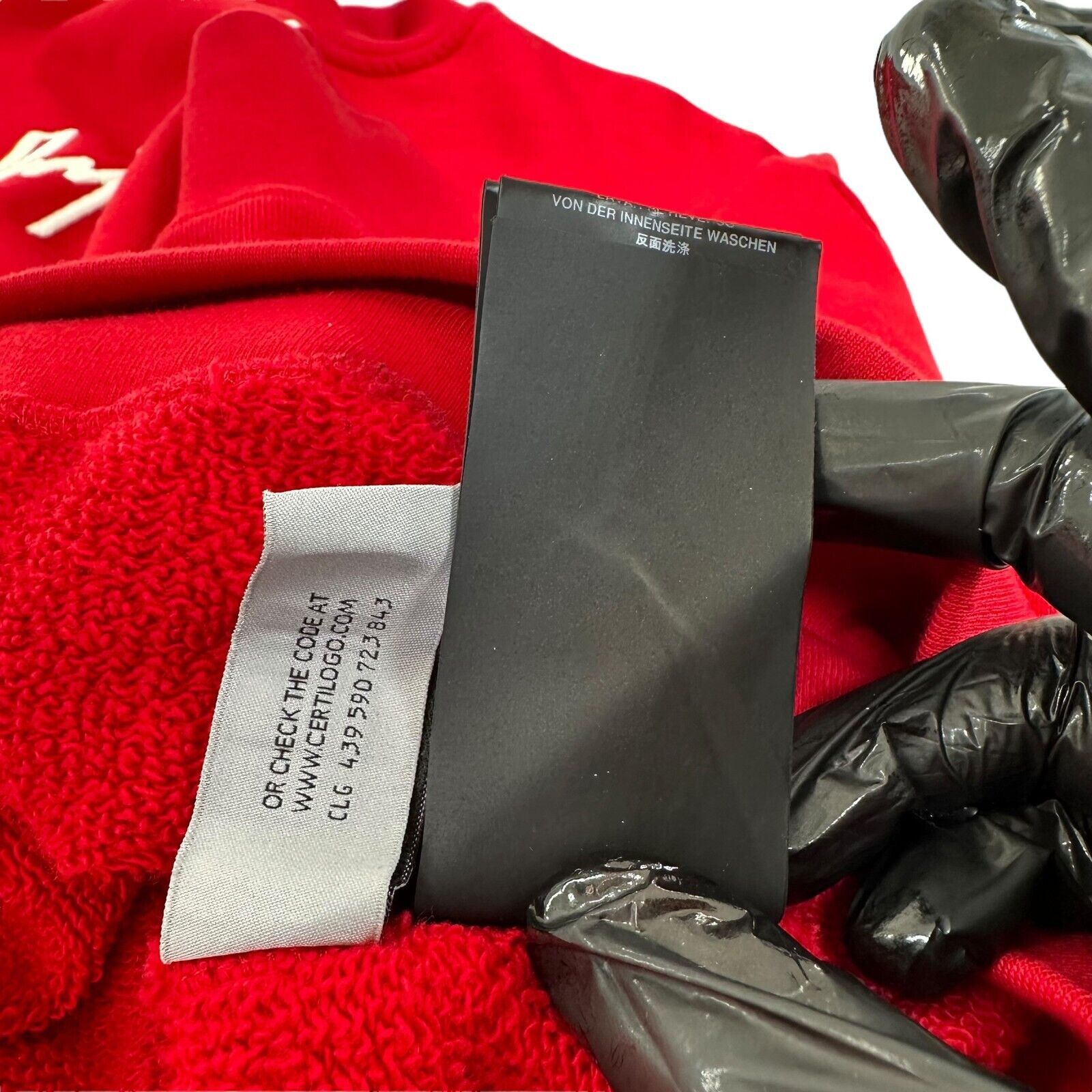 Palm Angels Palm Angels Size S Sweatshirt Red Embroidered Caligraphy Size US S / EU 44-46 / 1 - 6 Thumbnail