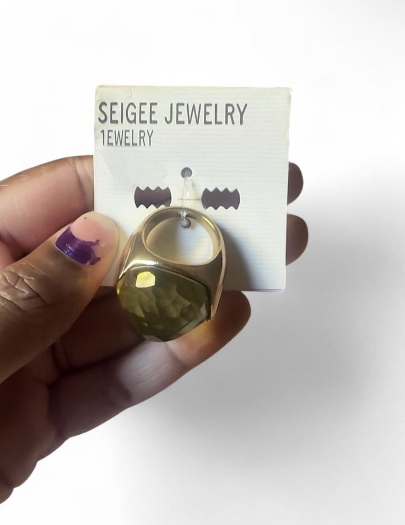 Other A Gold And Green Ring Size ONE SIZE - 1 Thumbnail