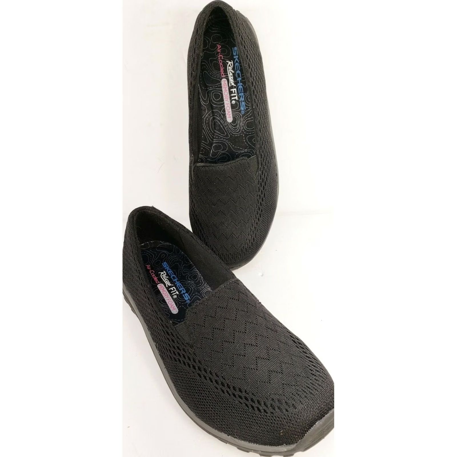 SKECHERS Skechers Women's Reggae Fest Willows Flat Size 7M Black Casual Comfort Stretch Size US 4 / IT 34 - 6 Thumbnail