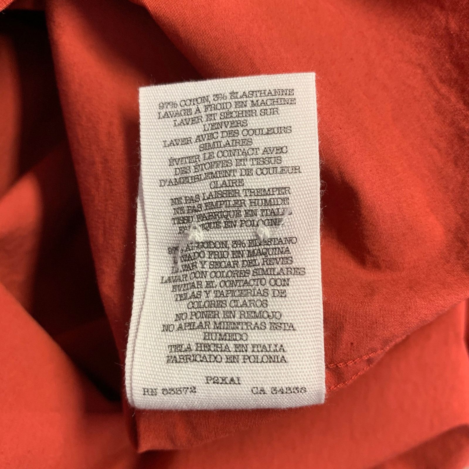 YMC Wray Red Brick Cotton Oversized One Pocket Long Sleeve Shirt Size US M / EU 48-50 / 2 - 6 Thumbnail