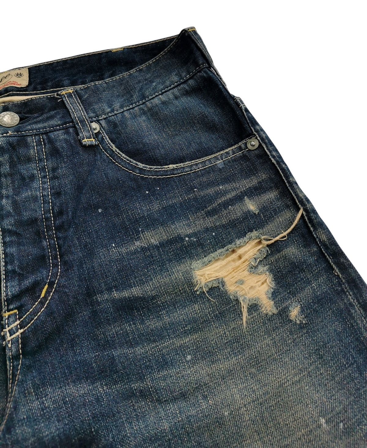 JNCO Jorts Baggy Pensee Japan Repaired Denim JNCO Size US 30 / EU 46 - 10 Thumbnail