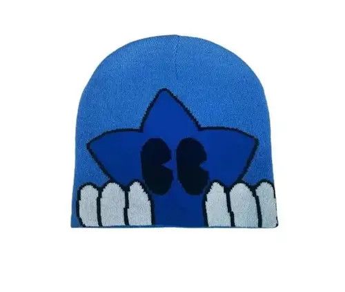 VIBE Blue Color Cute Beanie Hat Size ONE SIZE - 2 Thumbnail