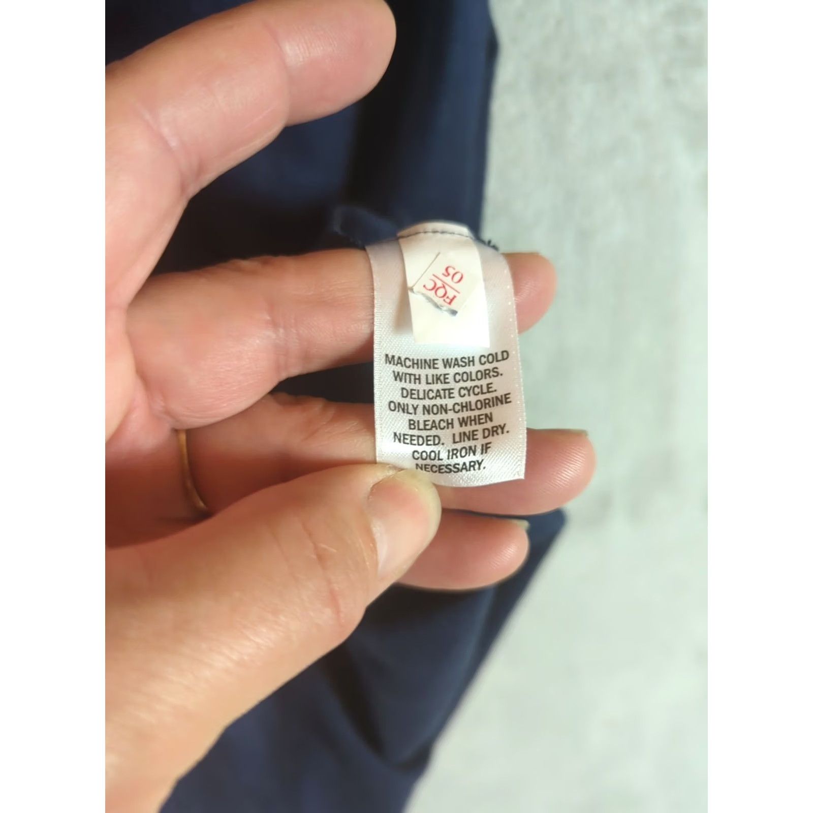 Vintage Ophelia Roe Dress Shirt Navy blue Knee Length Button Down Pocket Cap Sleeve Collared Linen Blend Minimalist Women M Size M / US 6-8 / IT 42-44 - 6 Thumbnail